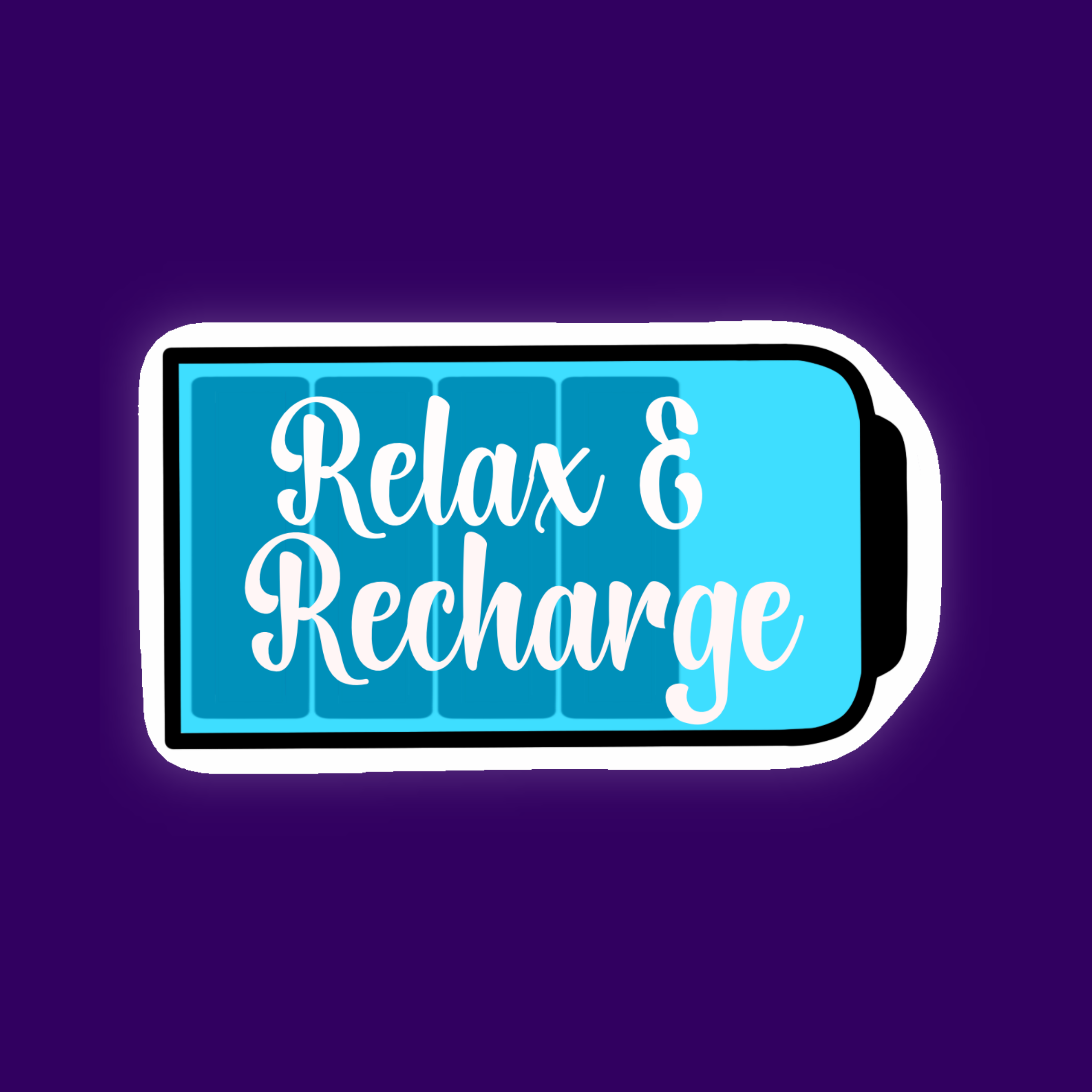 Relax and Recharge Sticker