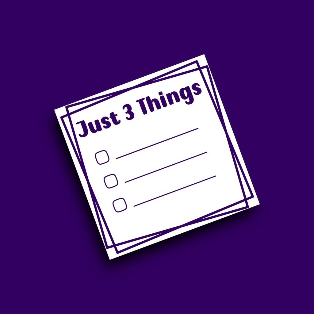 Just Three Things Notepad