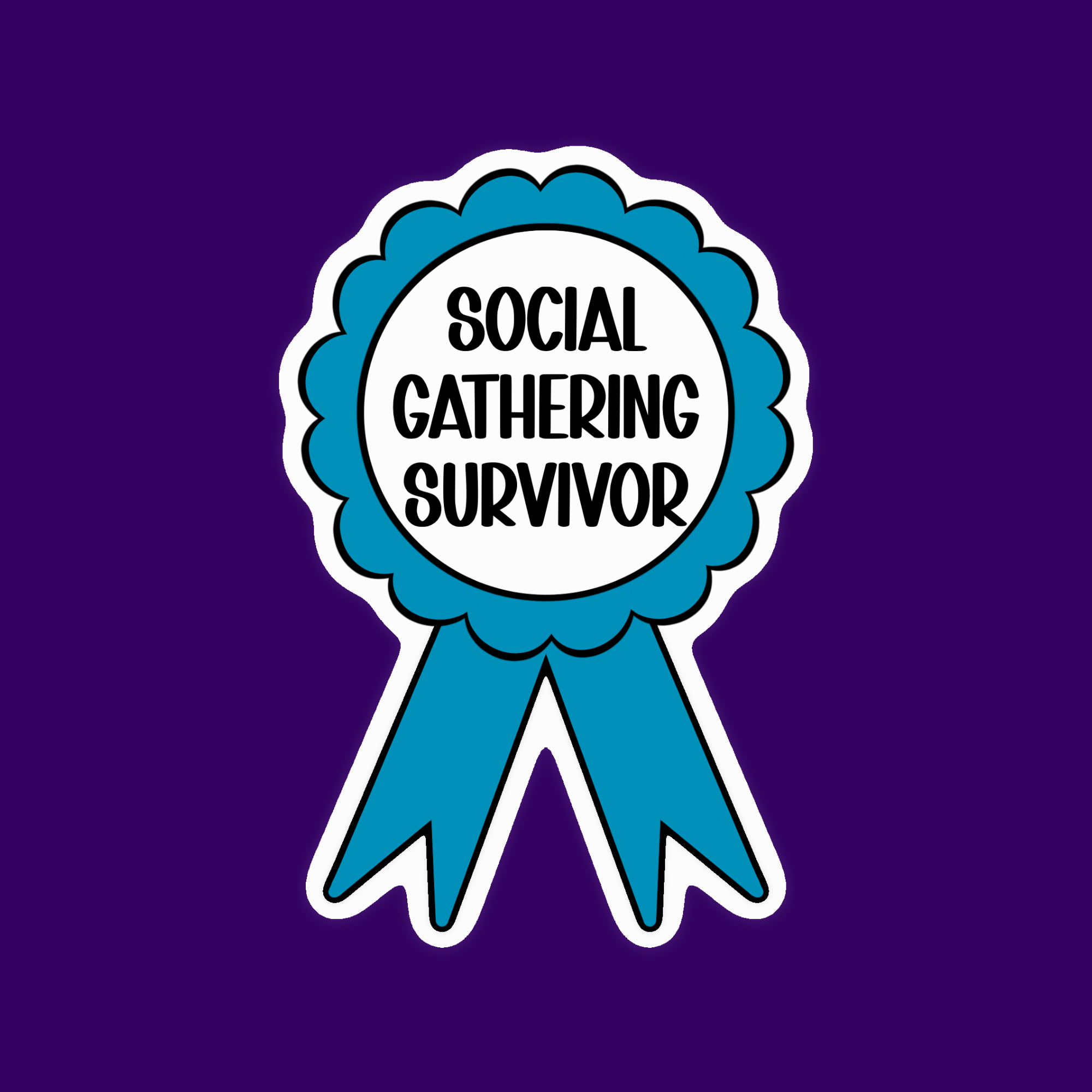 Social Gathering Survivor Sticker