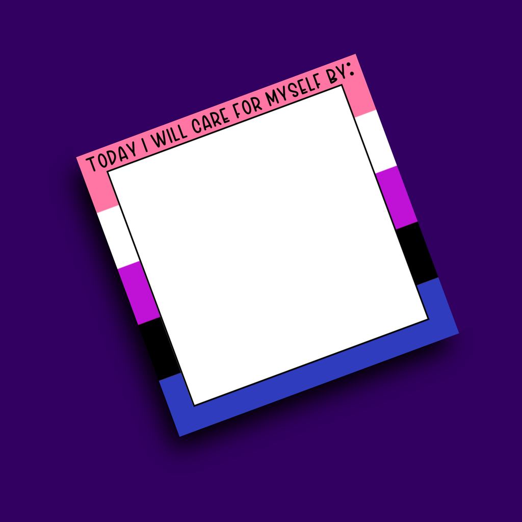 Genderfluid Self Care Notepad