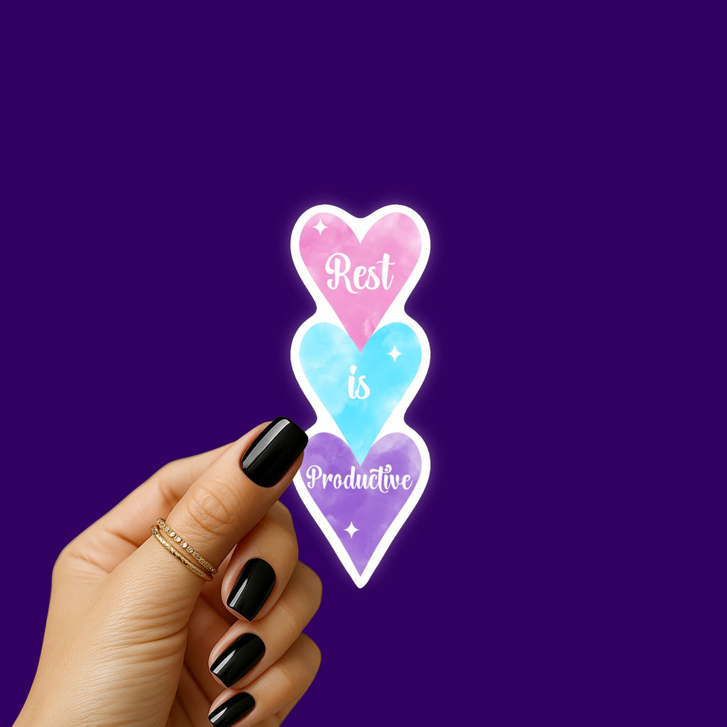 Rest is Productive (Hearts)Sticker