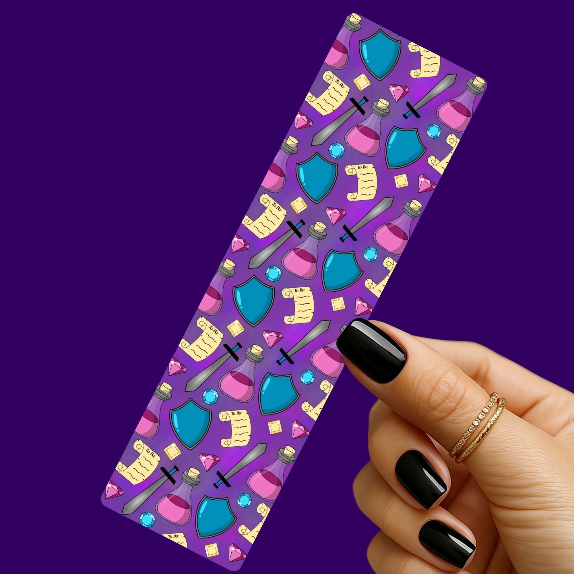 ADHD Side Quest Pattern (Purple)