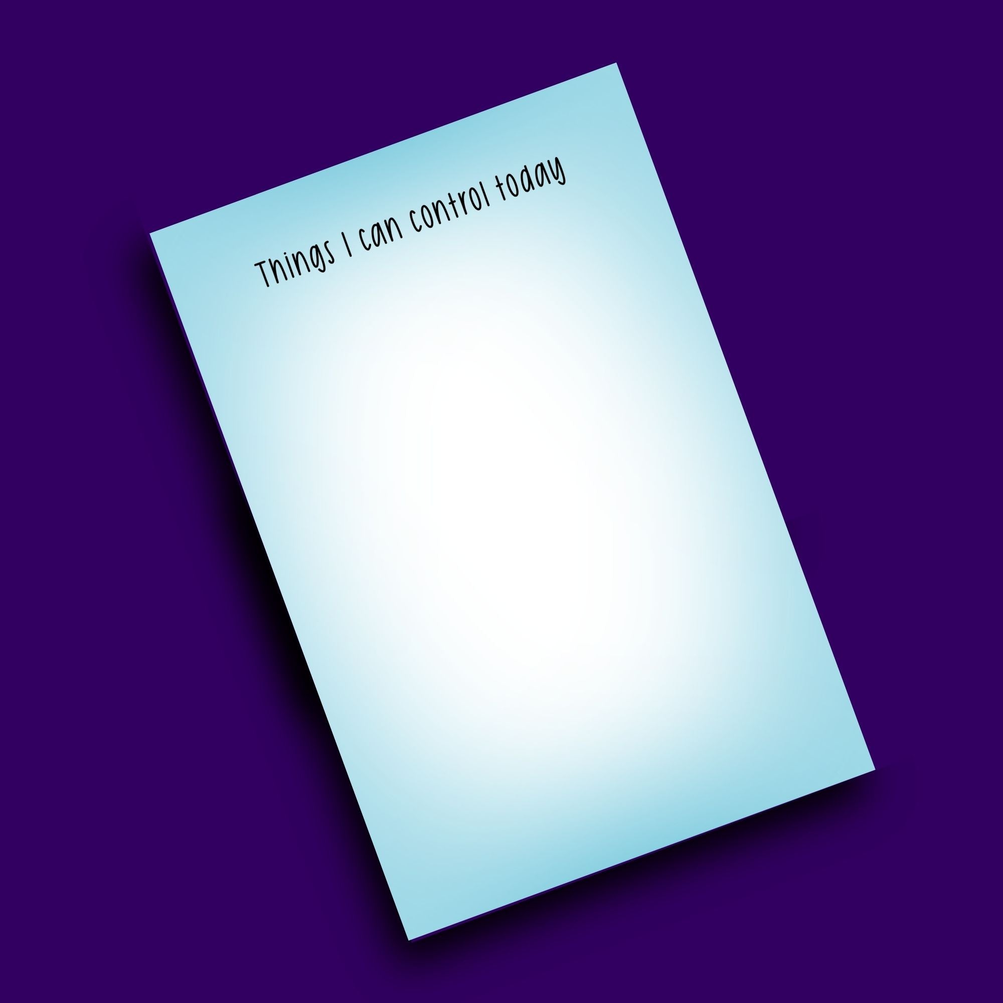 Things I can Control Notepad