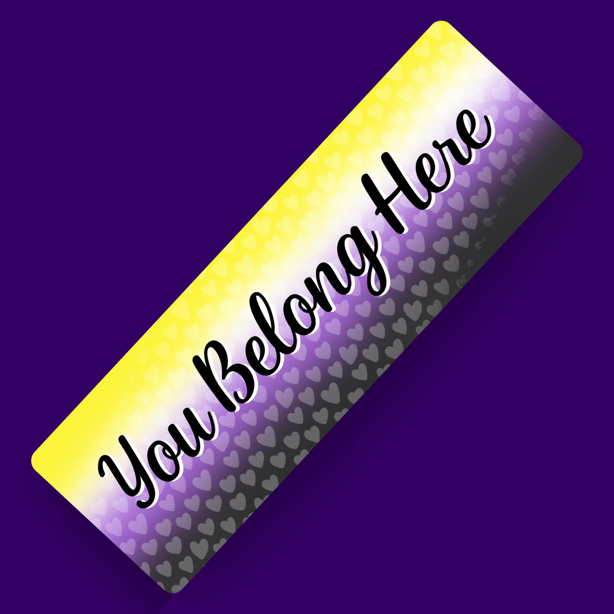 You Belong - Non-Binary Pride Bookmark