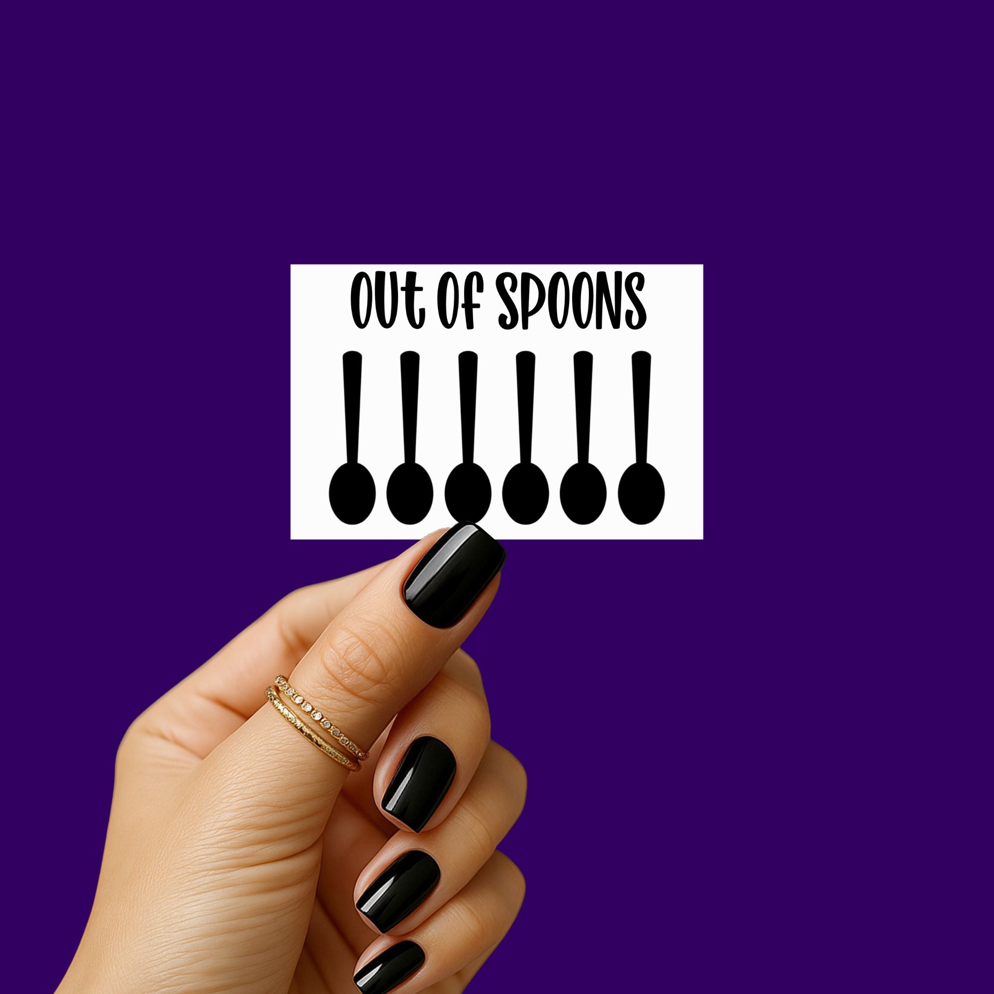 Out of Spoons Sticker