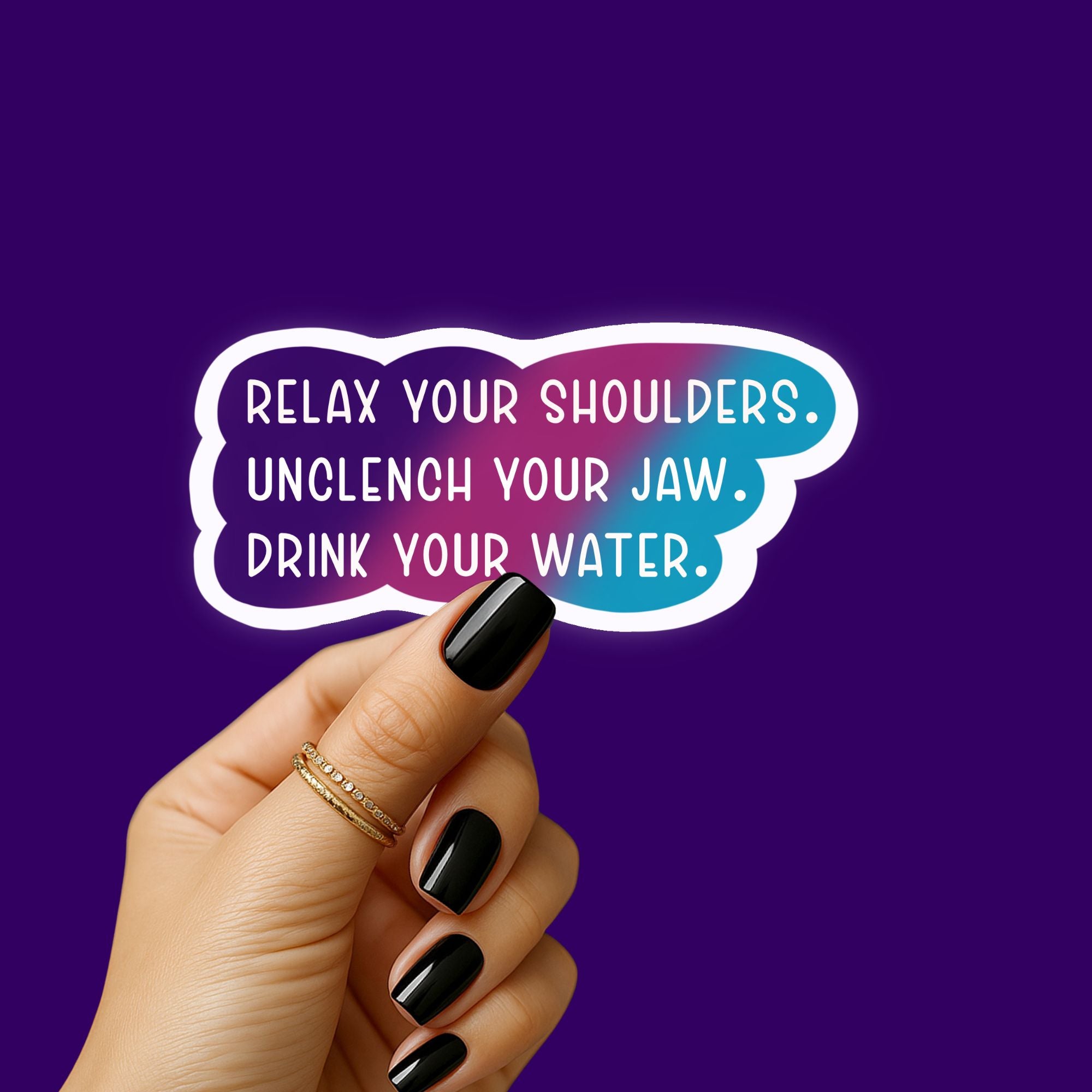 Unclench Your Jaw Sticker