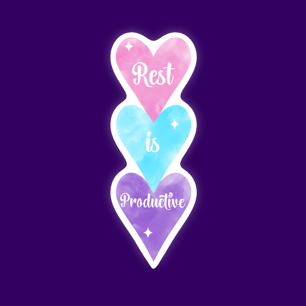 Rest is Productive (Hearts)Sticker