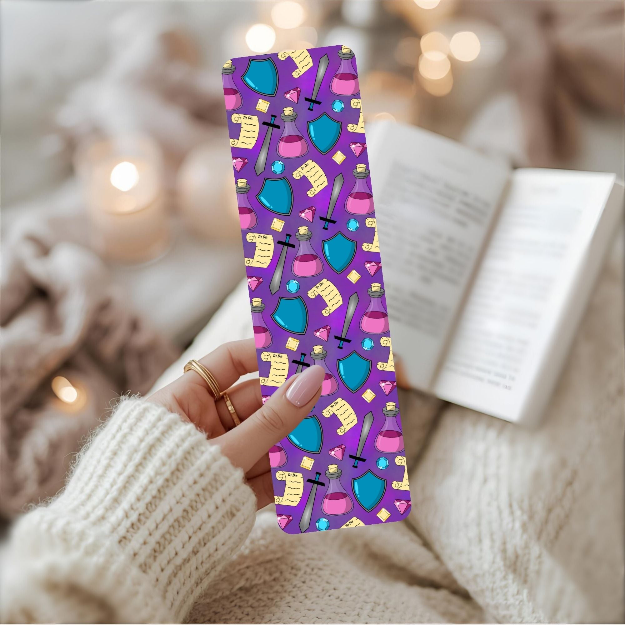 ADHD Side Quest Pattern (Purple)