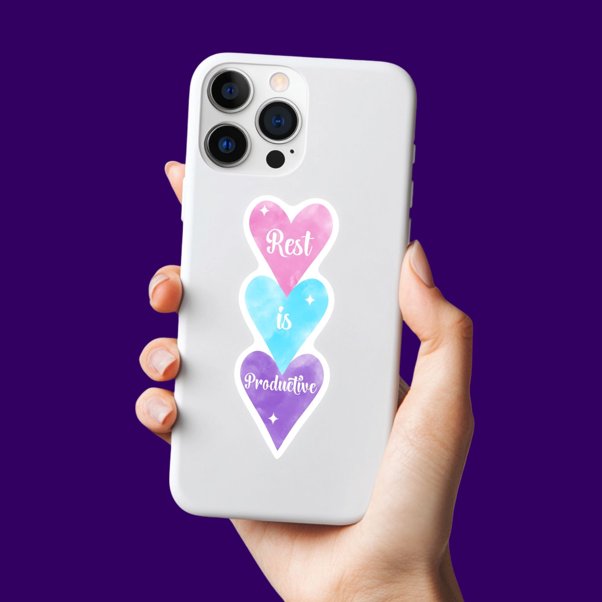Rest is Productive (Hearts)Sticker