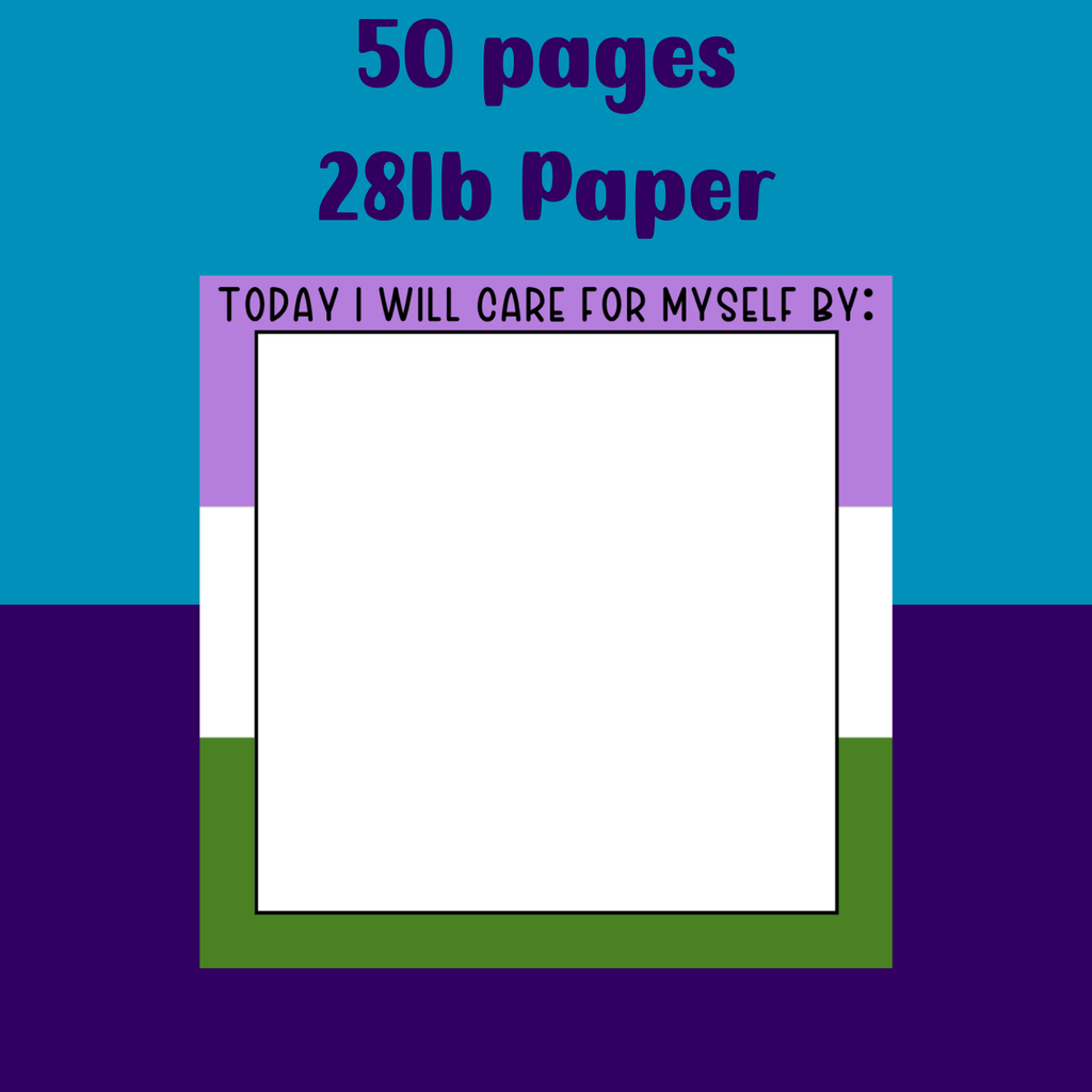 Genderqueer Self Care Notepad