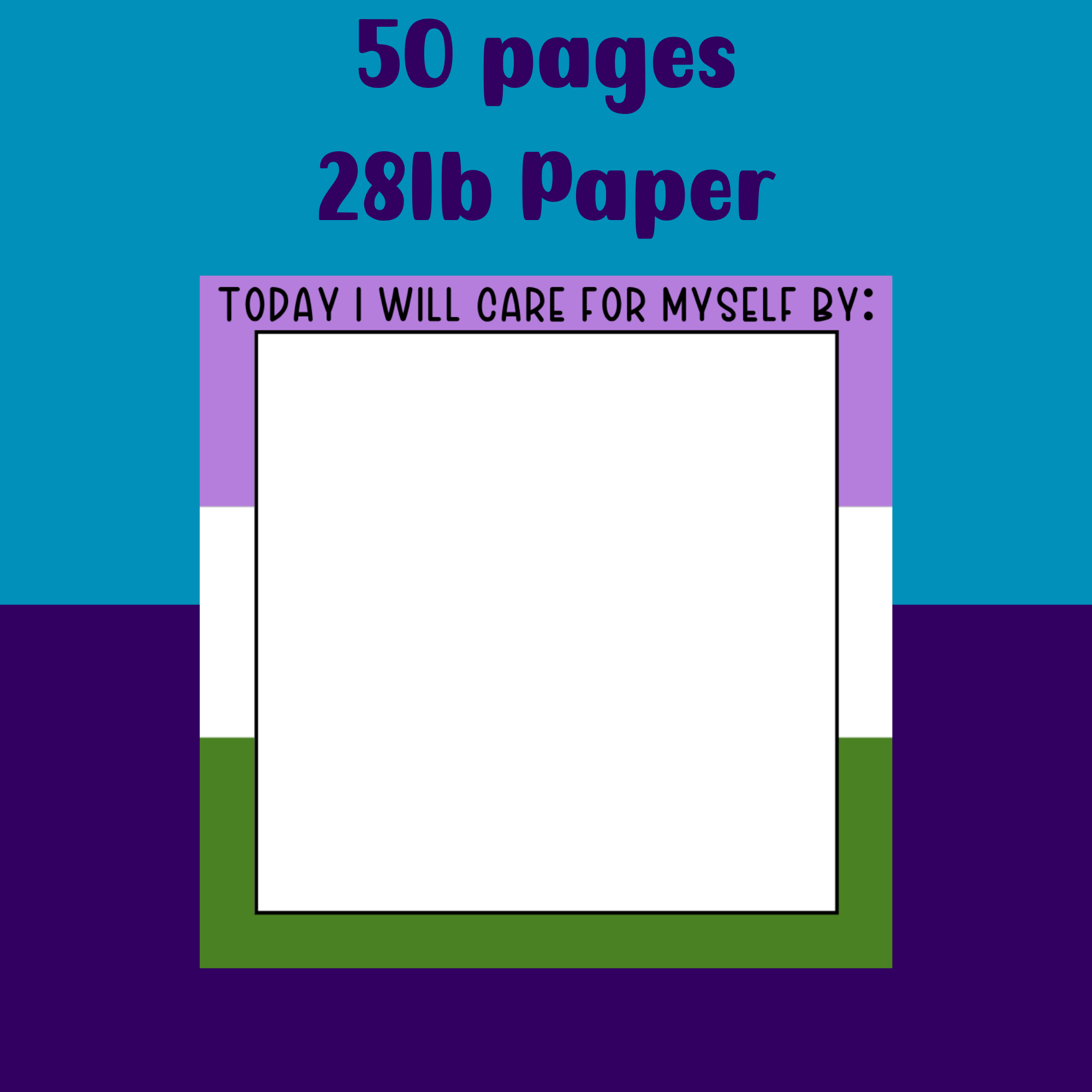 Genderqueer Self Care Notepad