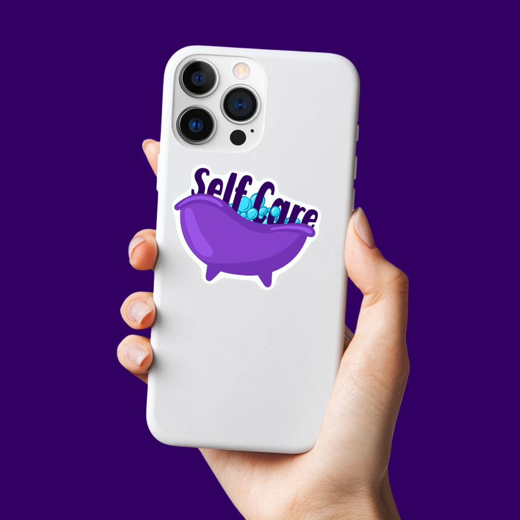 Self Care Bubble Bath Sticker