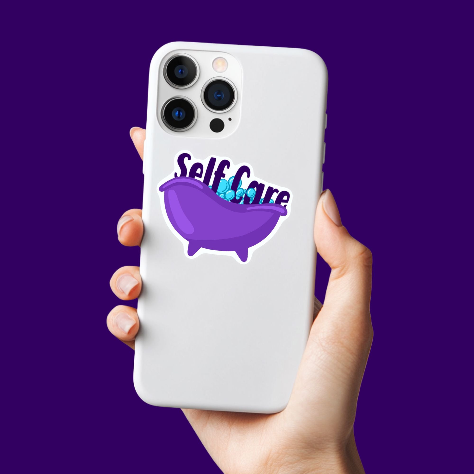 Self Care Bubble Bath Sticker