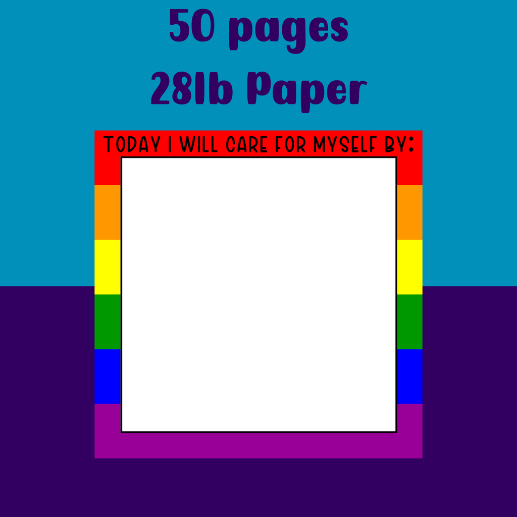 Rainbow Self Care Notepad