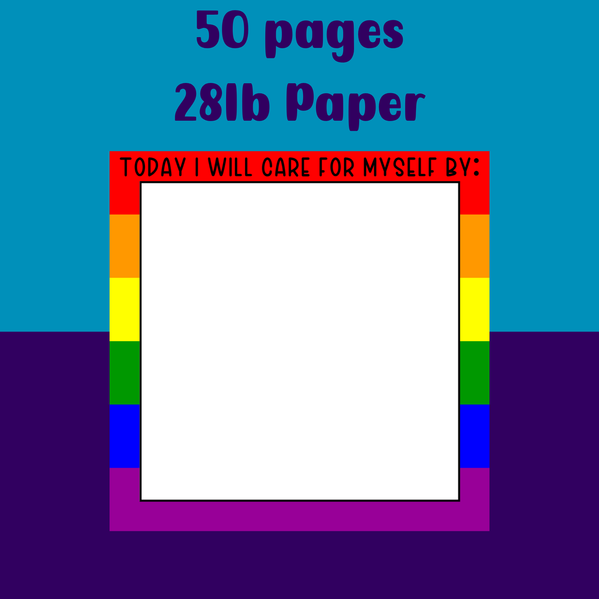 Rainbow Self Care Notepad
