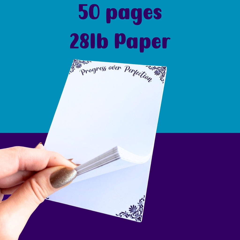 Progress Over Perfection Notepad