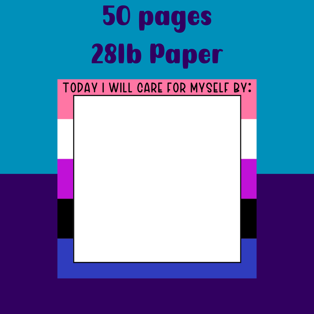 Genderfluid Self Care Notepad