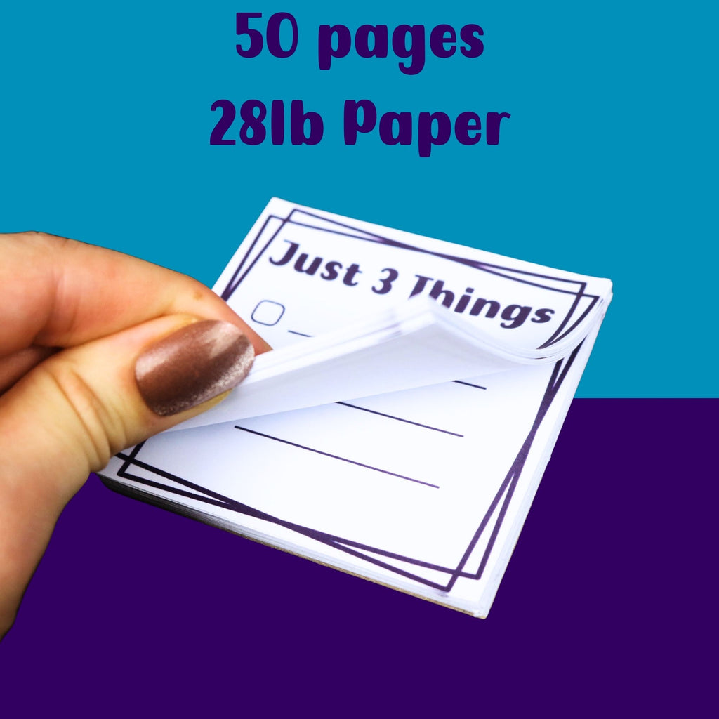 Just Three Things Notepad