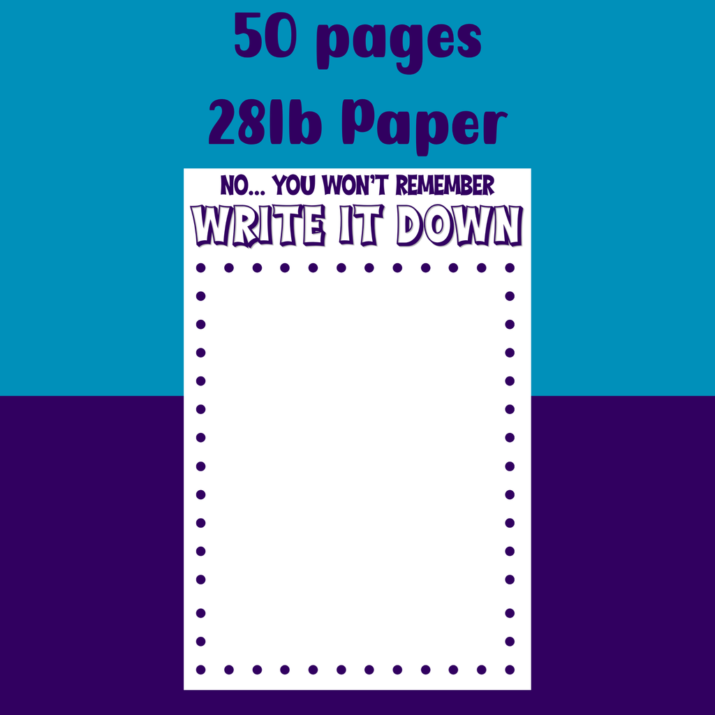 Write it Down Notepad