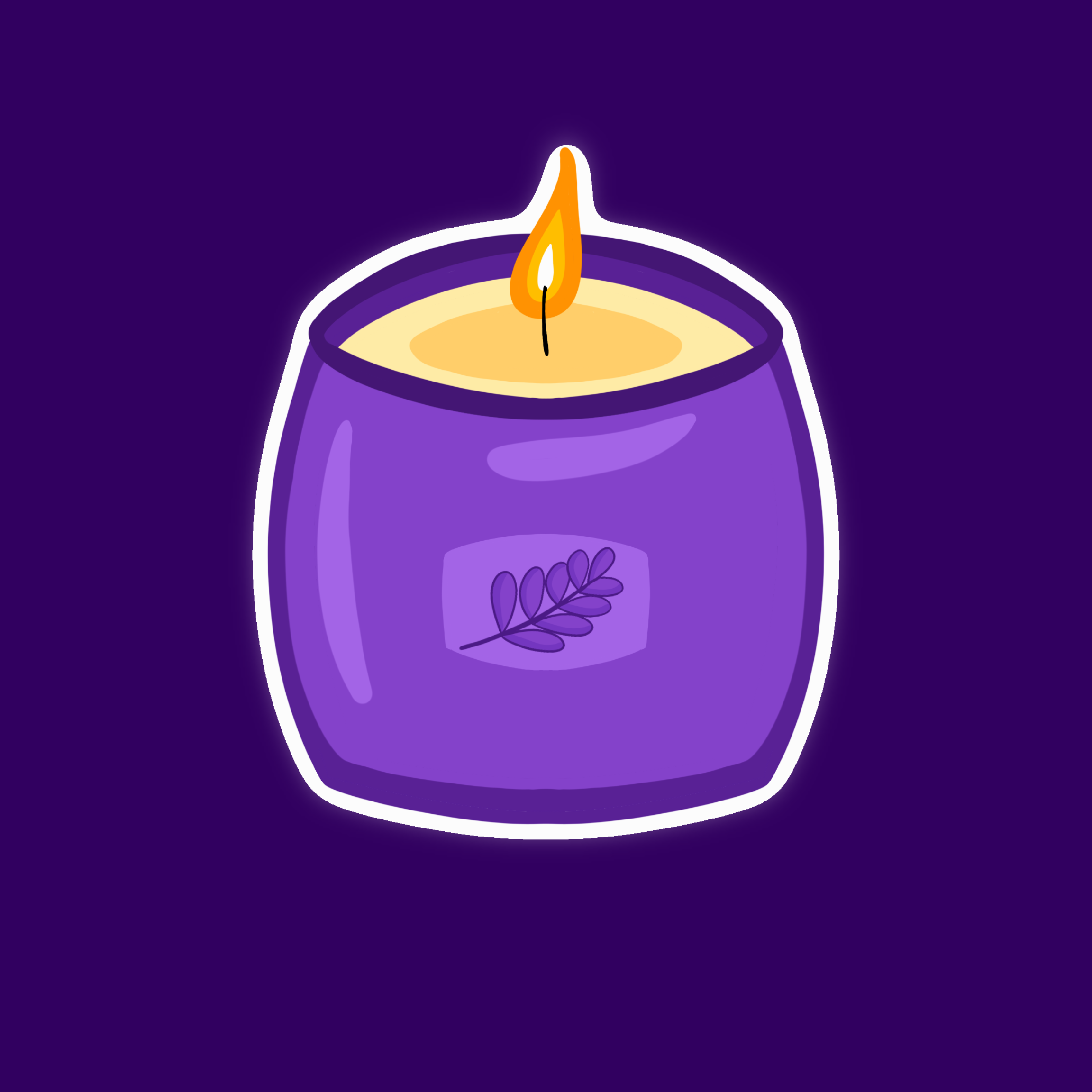 Self Care Candle Sticker