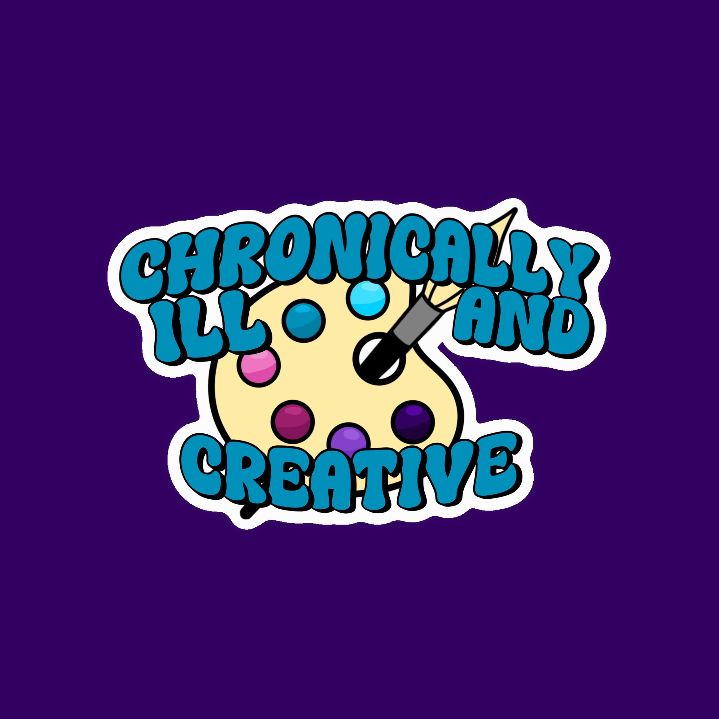 Chronically Ill and Creative Painting Sticker