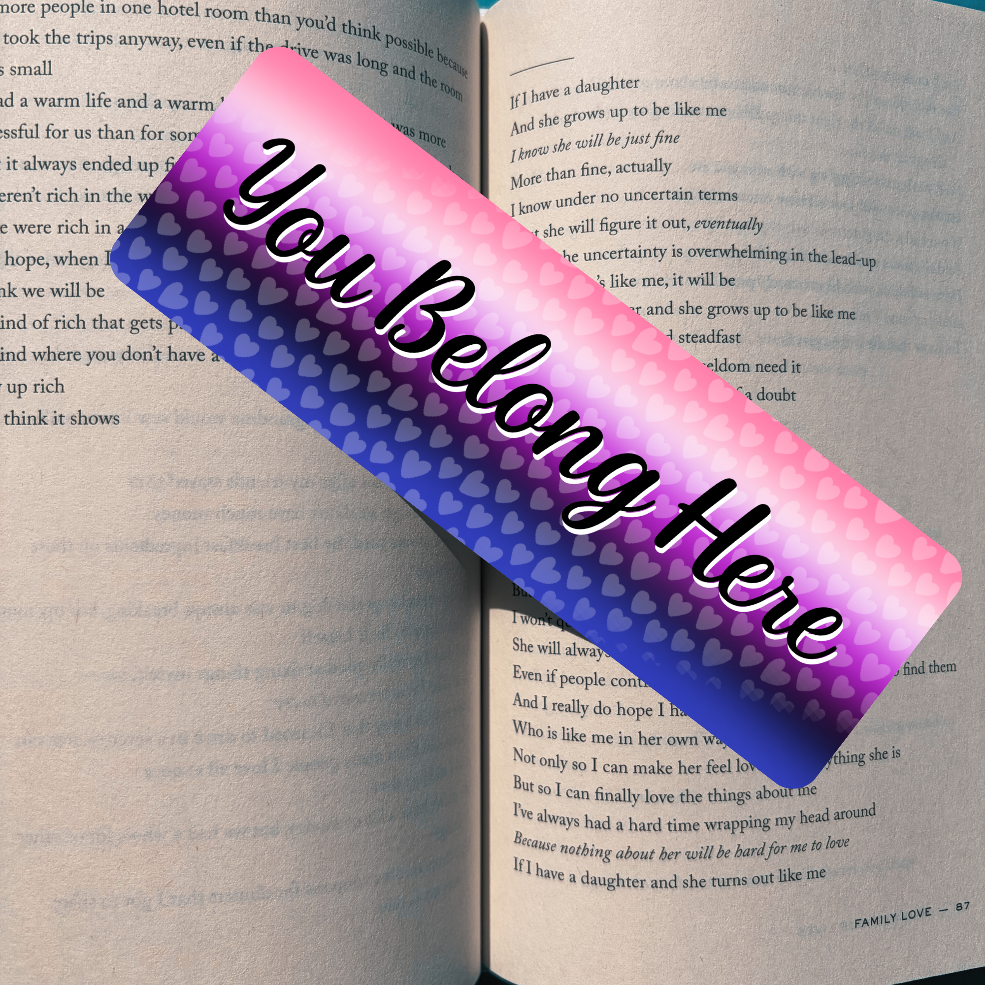 You Belong - Gender Fluid Pride Bookmark