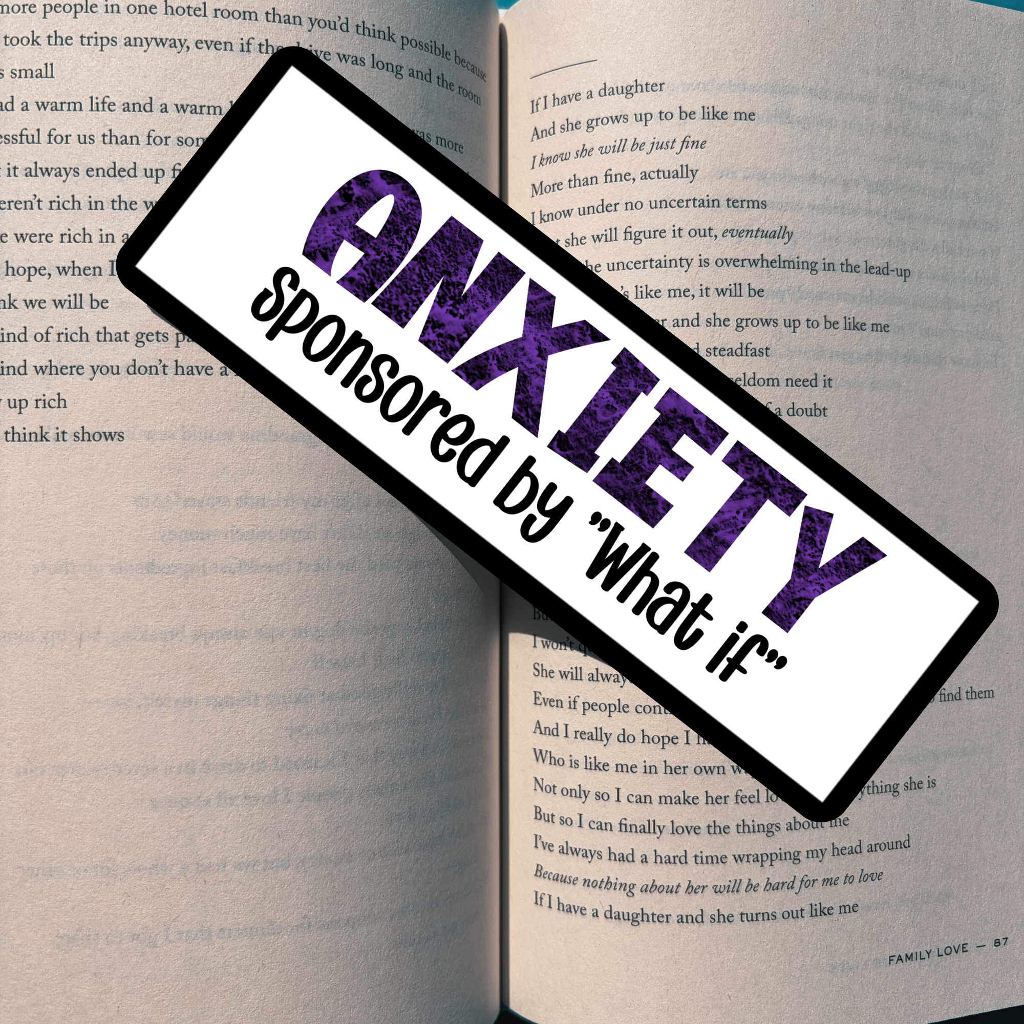 Anxiety - Sponsored by What If Bookmark