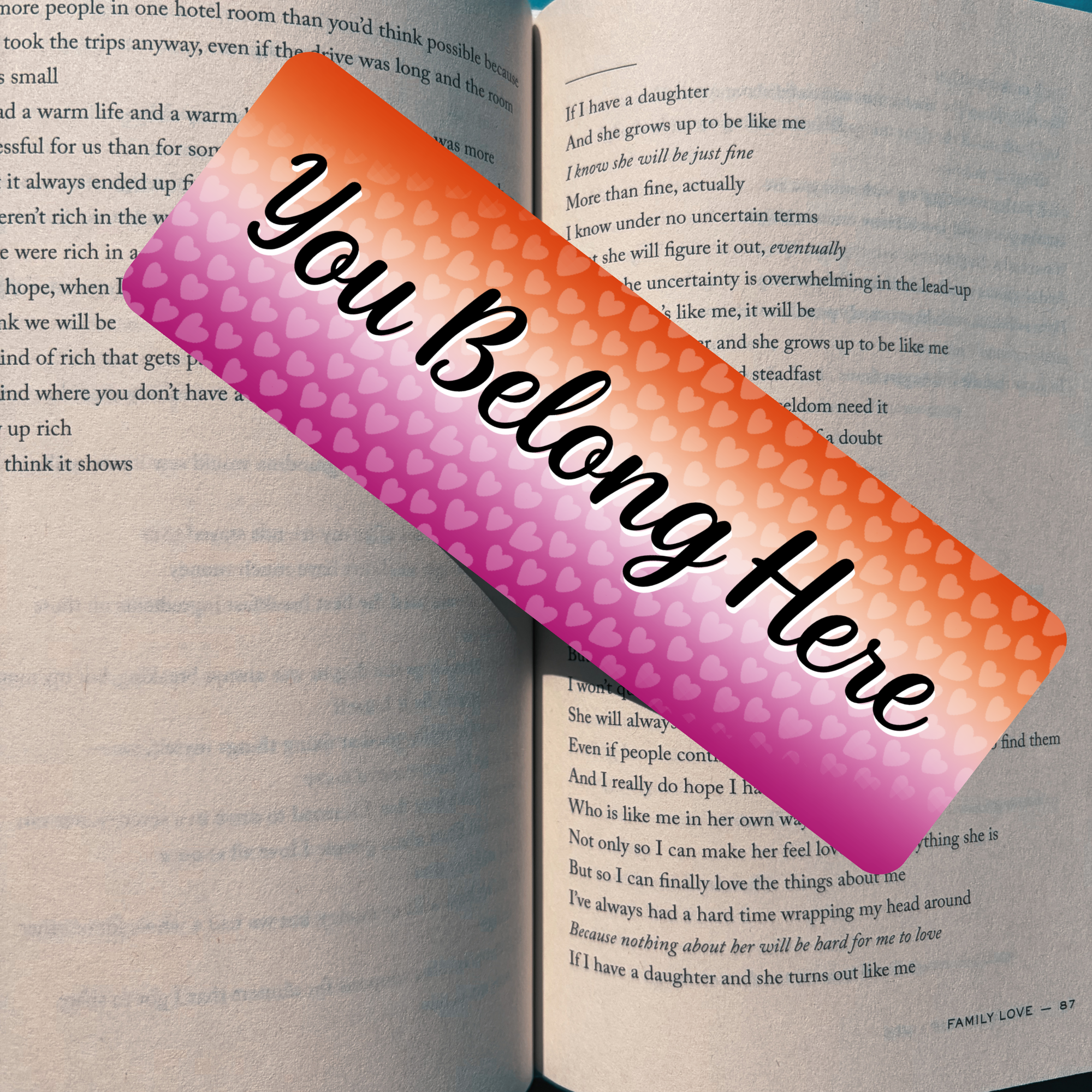 You Belong - Lesbian Pride Bookmark