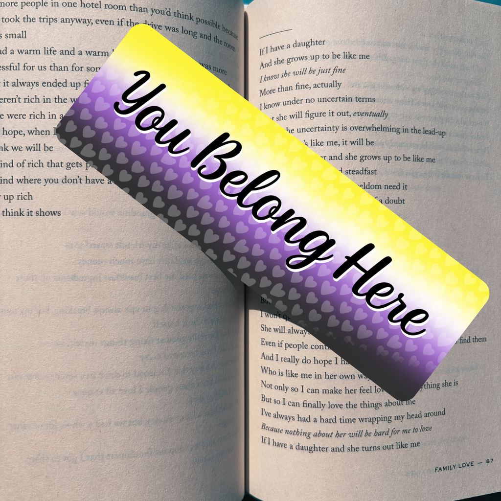 You Belong - Non-Binary Pride Bookmark