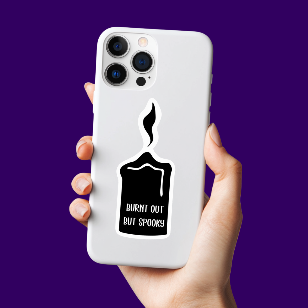 Burnt Out But Spooky Candle Sticker