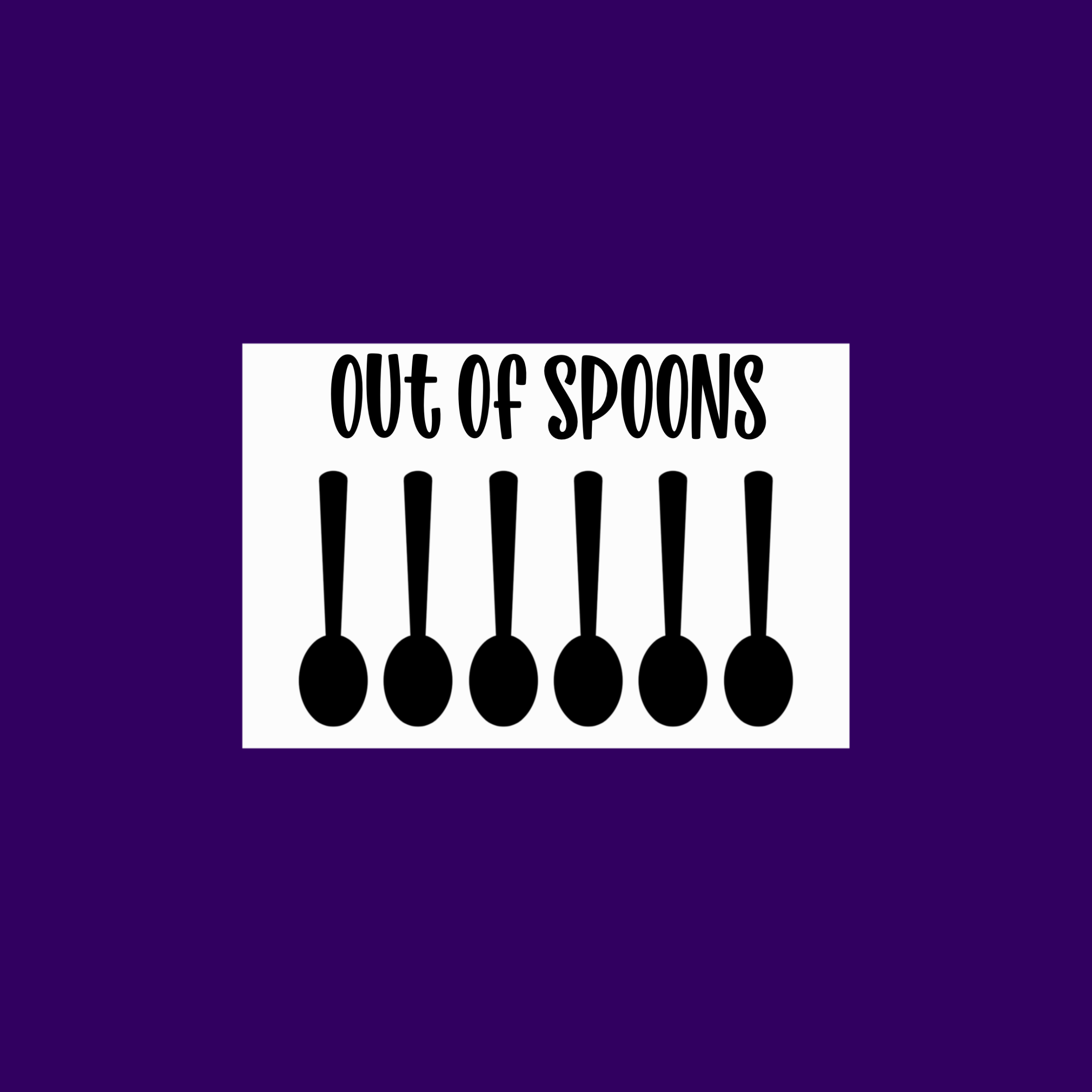 Out of Spoons Sticker