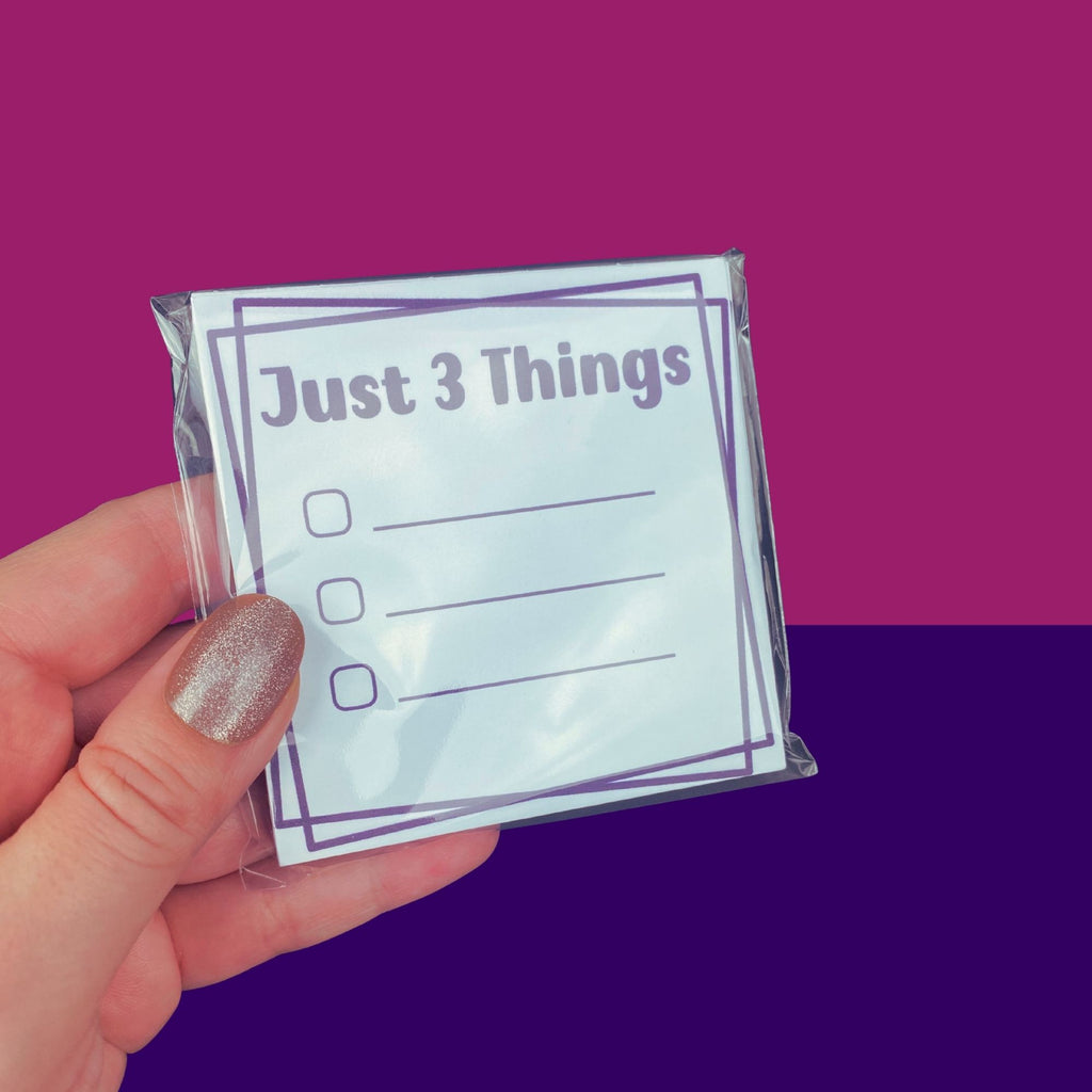 Just Three Things Notepad