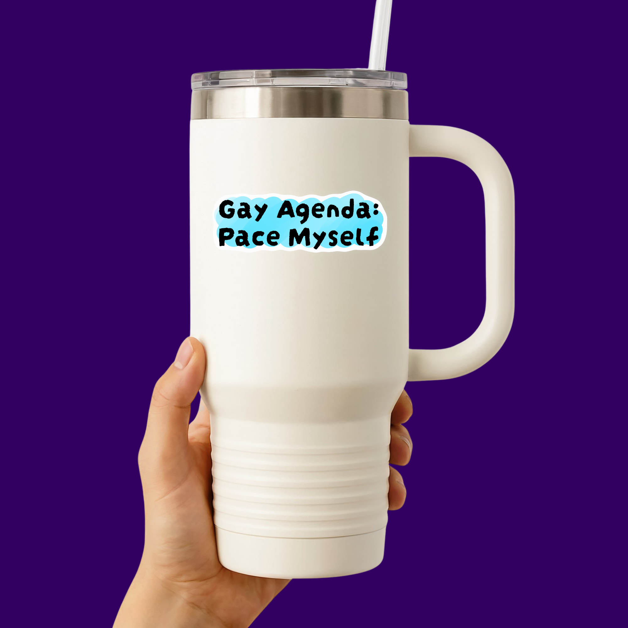 Gay Agenda: Pace Myself Sticker