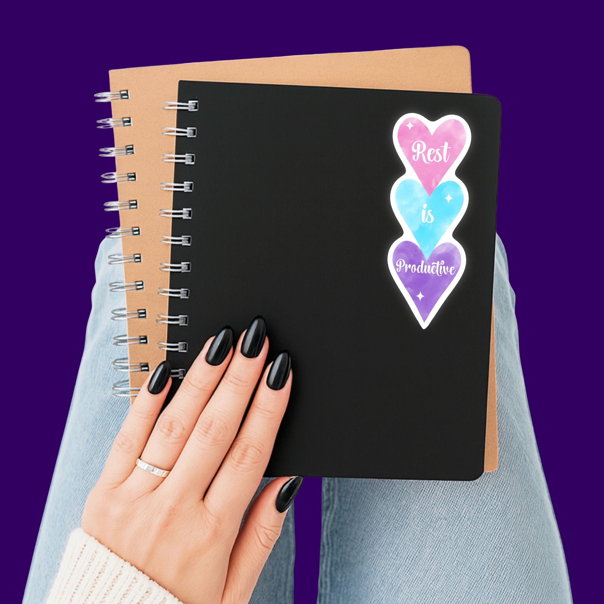 Rest is Productive (Hearts)Sticker