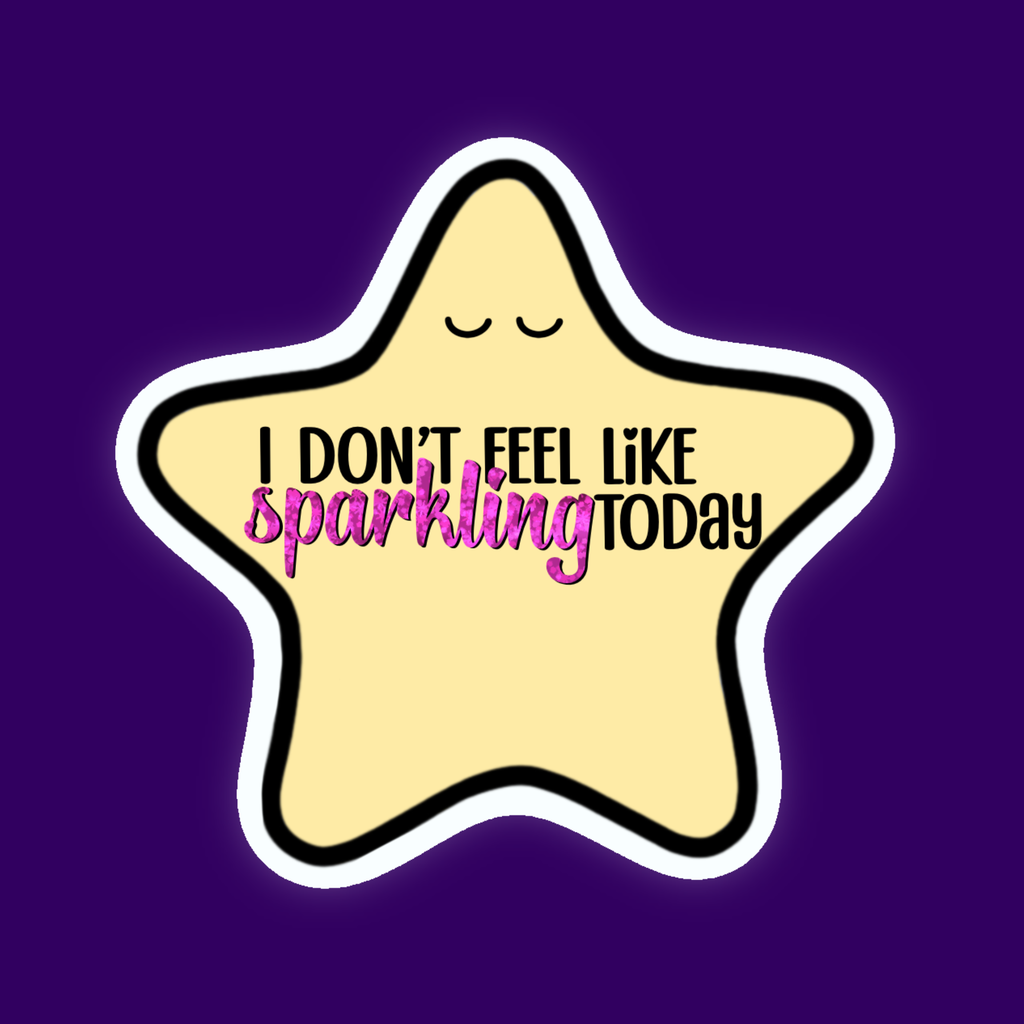 Sad Star Sticker