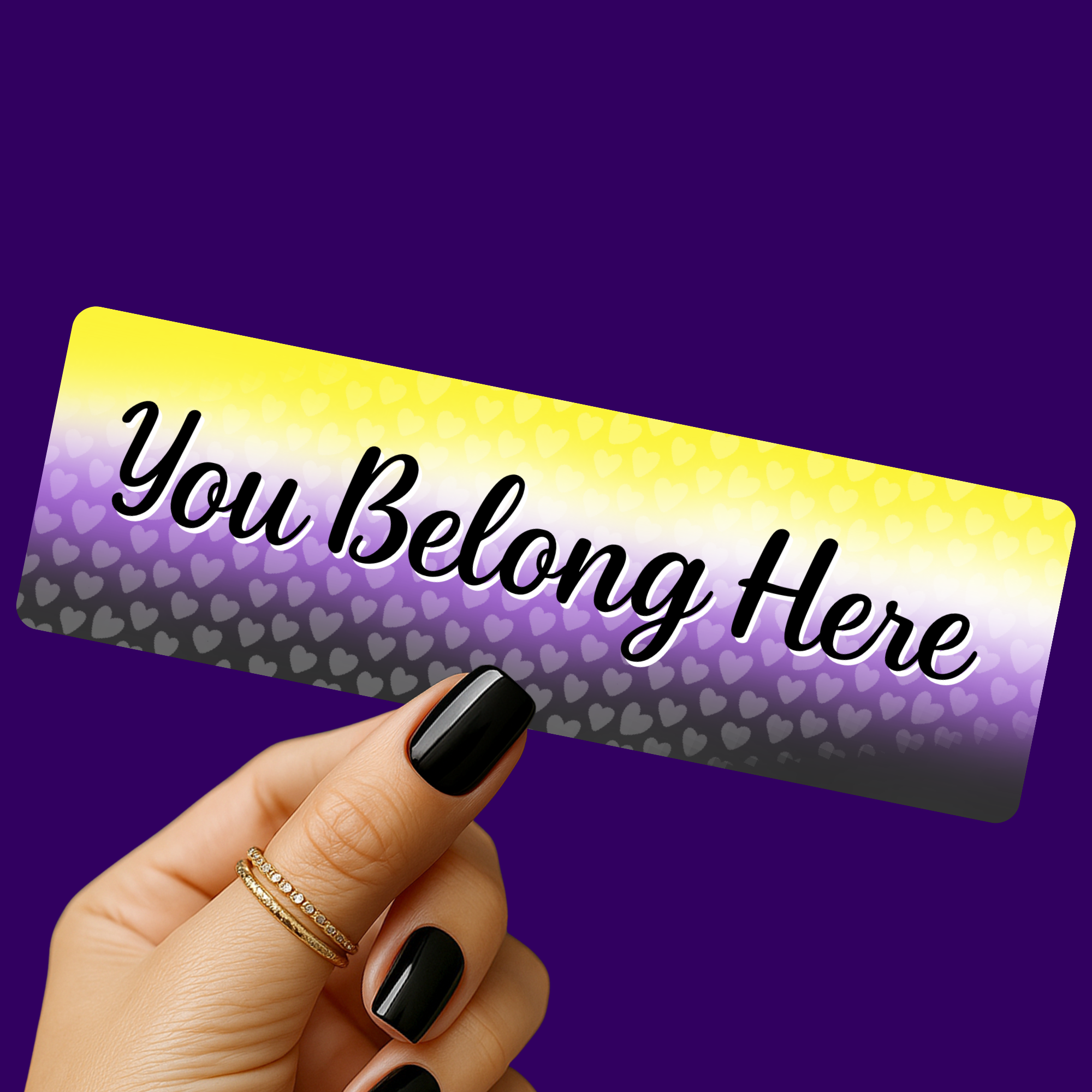 You Belong - Non-Binary Pride Bookmark