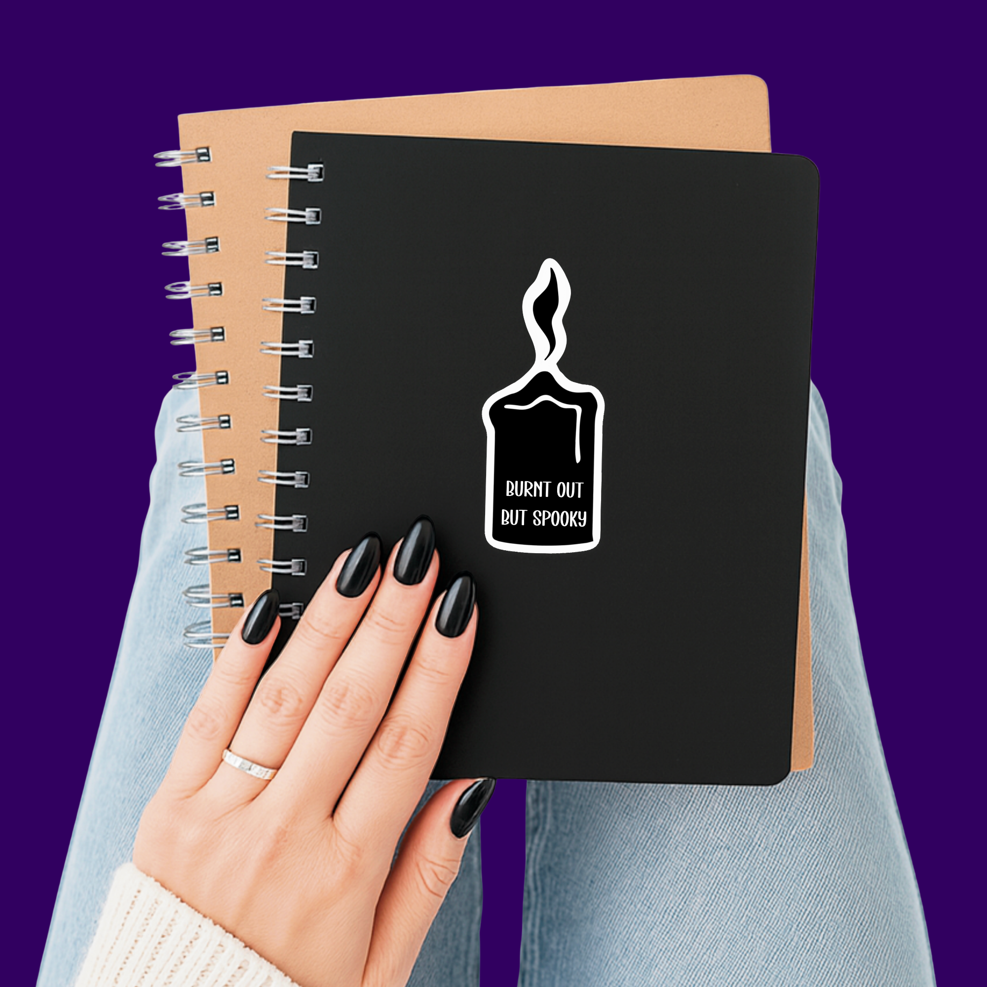Burnt Out But Spooky Candle Sticker