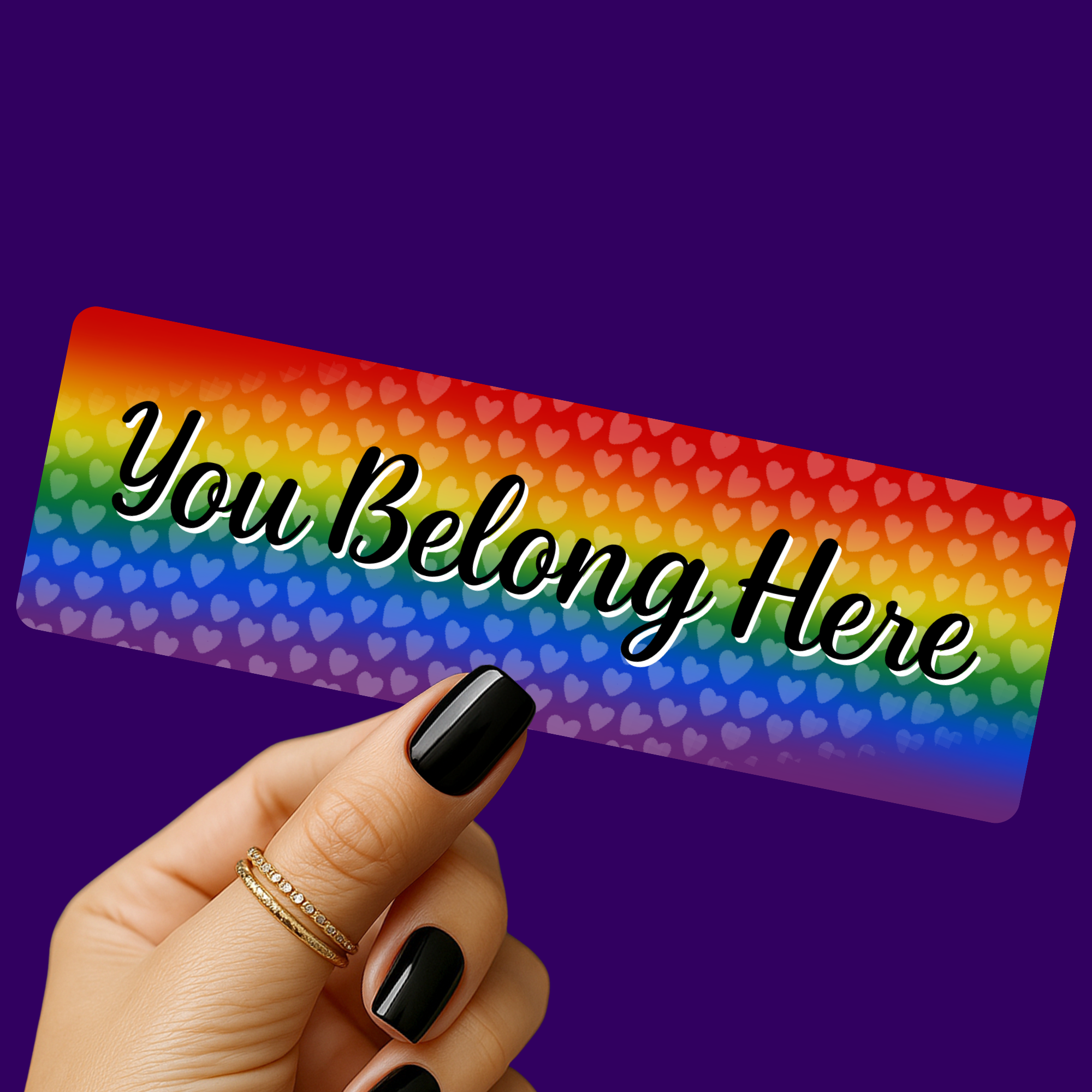 You Belong - Rainbow Pride Bookmark