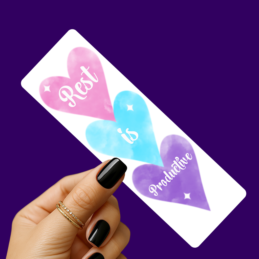 Rest is Productive (Hearts) Bookmark