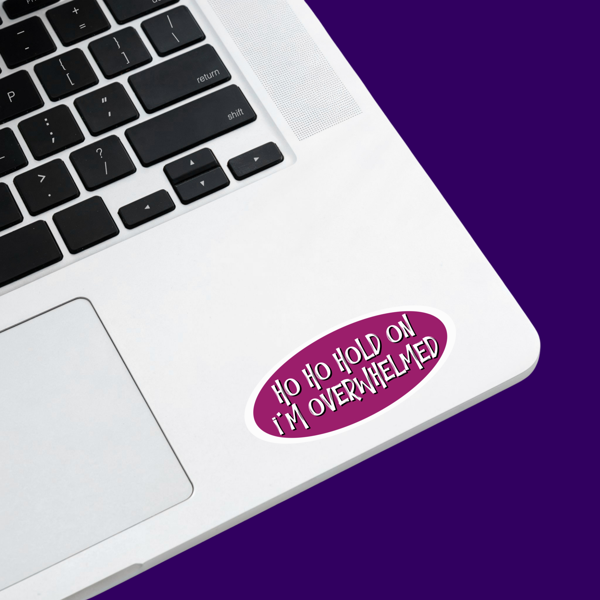 Ho Ho Hold on I'm Overwhelmed Sticker
