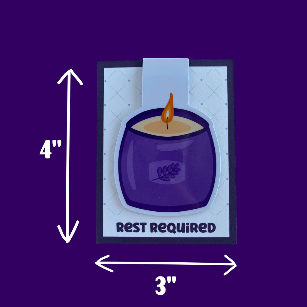 Self Care Candle Magnetic Bookmark