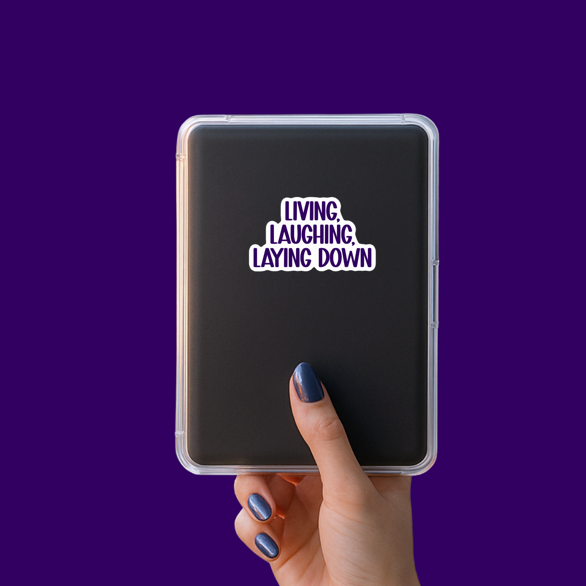 Living, Laughing, Laying Down Sticker